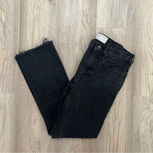 Everlane High Rise Kick Crop Black Jeans Size 26